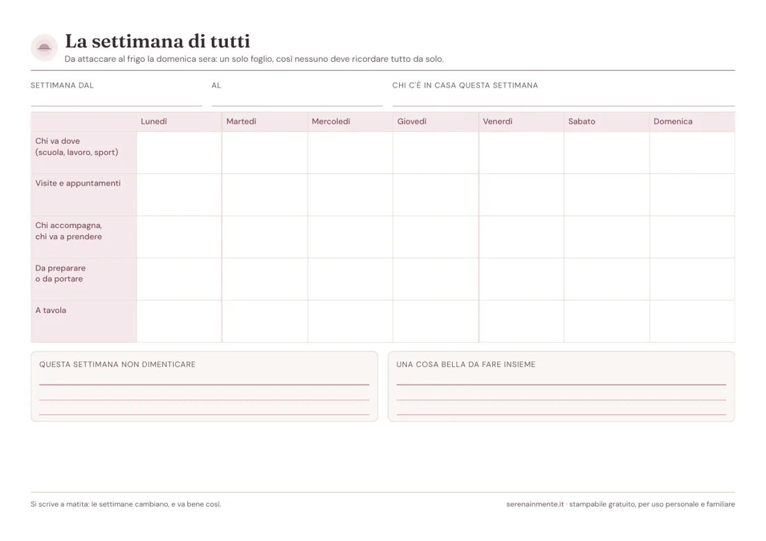 Anteprima del foglio «La settimana di tutti»